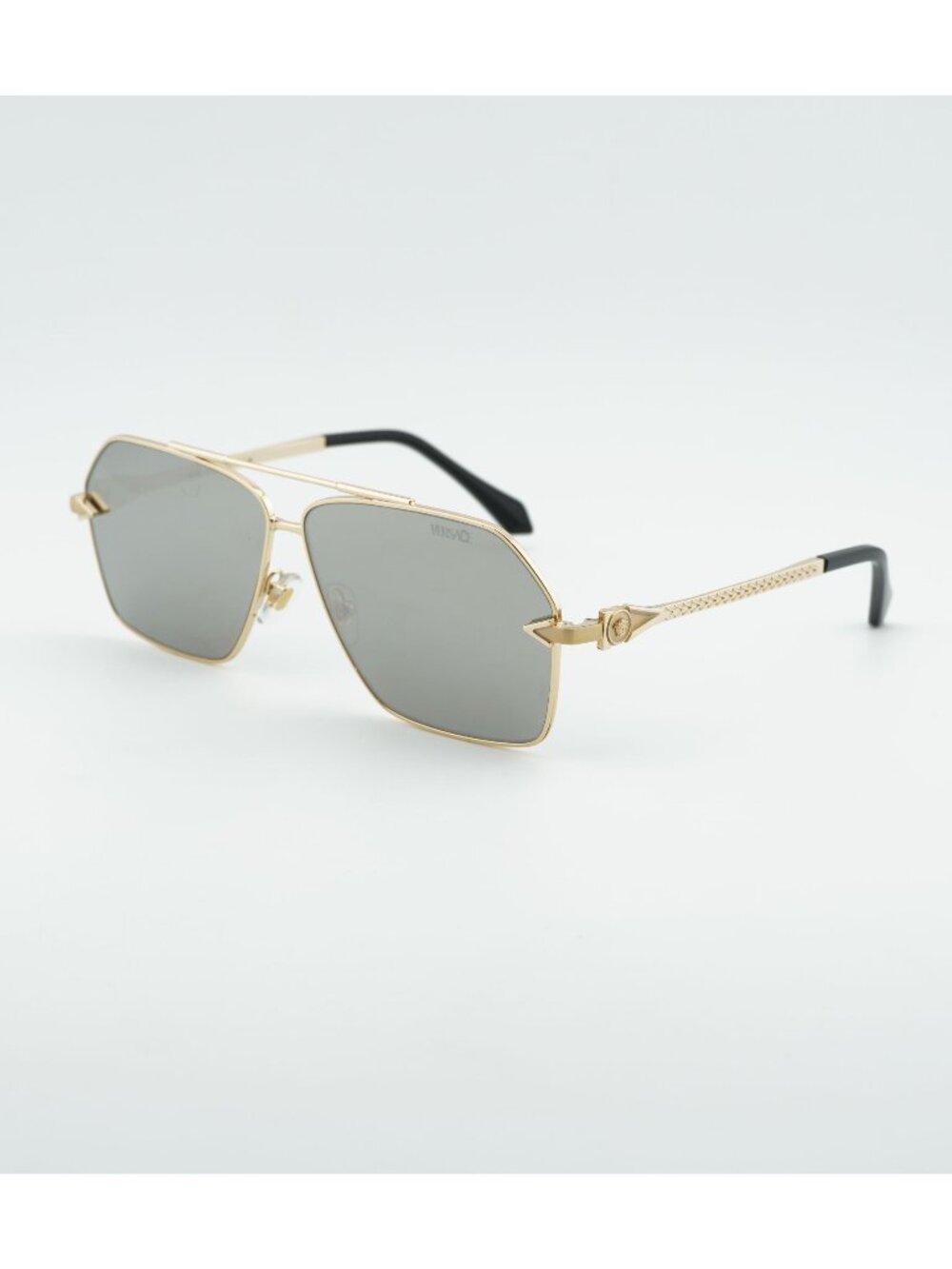 Versace VE2284 10026G Sunglasses Gold Aviator Frame, Silver Lenses